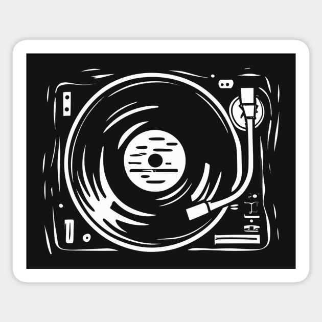 Turntable Sticker by Jhontee